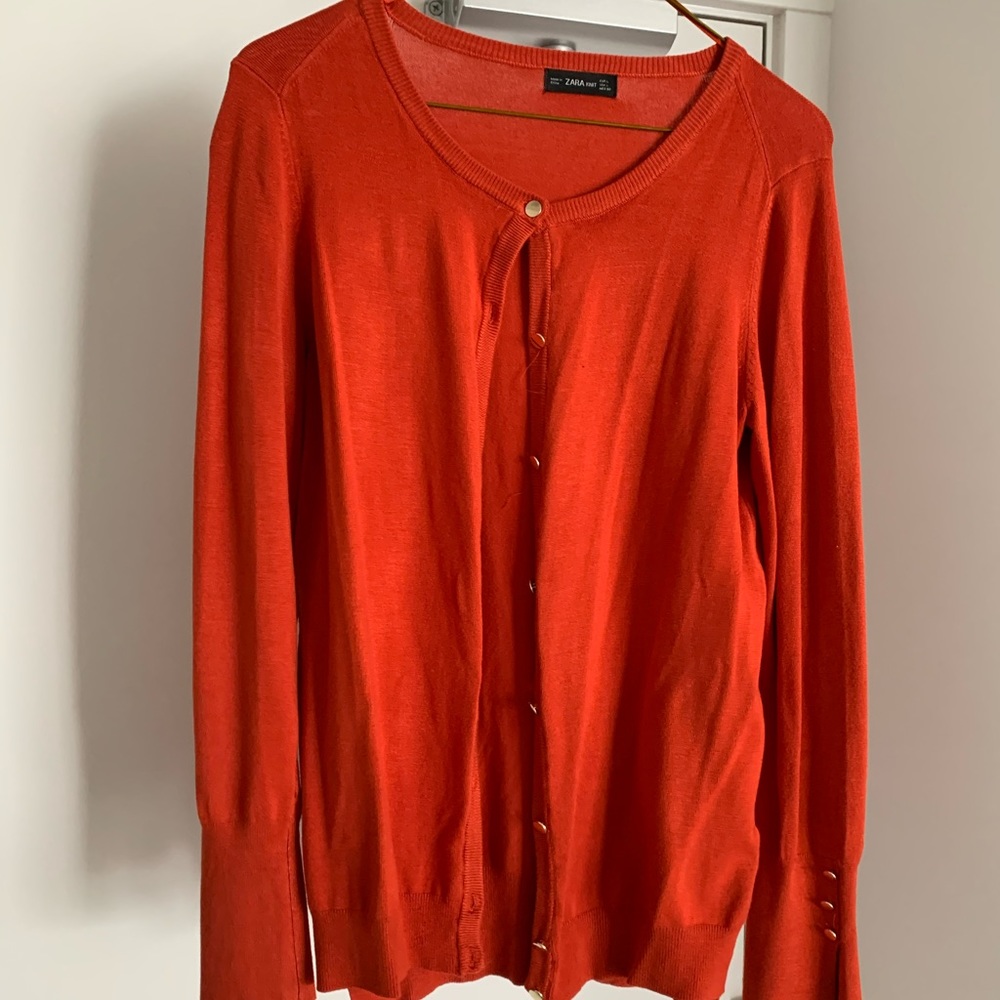 Zara Red Cardigan- Size Large